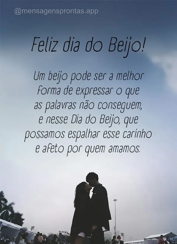 Um beijo pode ser a melhor forma de expressar o que as palavras não conseguem, e nesse Dia do Beijo, que possamos espalhar esse carinho e afeto por quem...