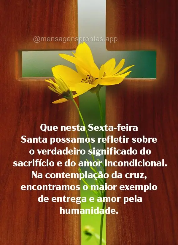Que nesta Sexta-feira Santa possamos refletir sobre o verdadeiro significado do sacrifício e do amor incondicional. Na contemplação da cruz, encontram...