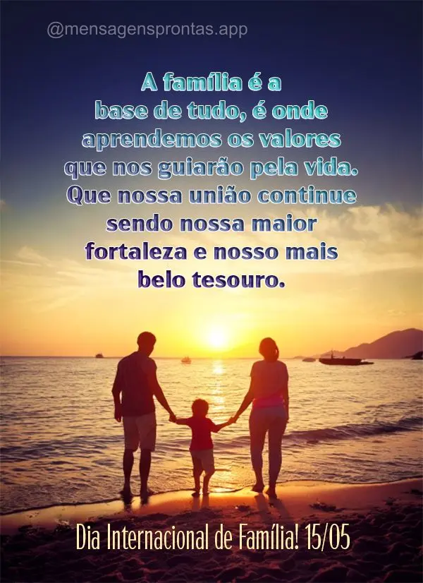 A família é a base de tudo, é onde aprendemos os valores que nos guiarão pela vida. Que nossa união continue sendo nossa maior fortaleza e nosso mai...