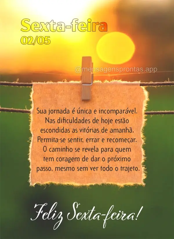 Sua jornada é única e incomparável. Nas dificuldades de hoje estão escondidas as vitórias de amanhã. Permita-se sentir, errar e recomeçar. O camin...