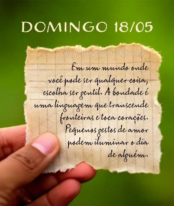 Em um mundo onde você pode ser qualquer coisa, escolha ser gentil. A bondade é uma linguagem que transcende fronteiras e toca corações. Pequenos gest...