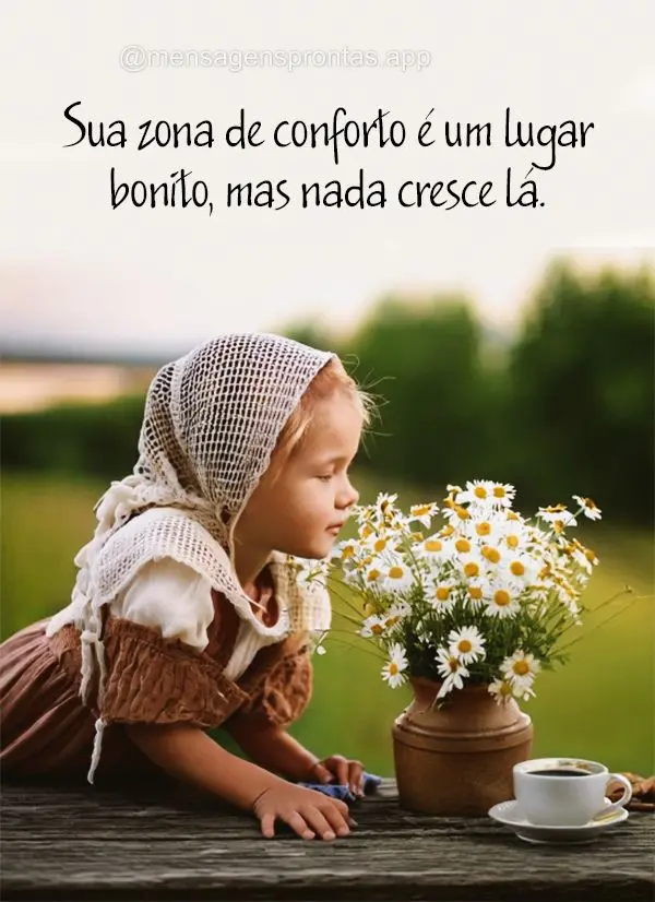 Sua zona de conforto é um lugar bonito, mas nada cresce lá.