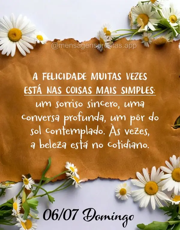 A felicidade muitas vezes está nas coisas mais simples: um sorriso sincero, uma conversa profunda, um pôr do sol contemplado. Às vezes, a beleza está...