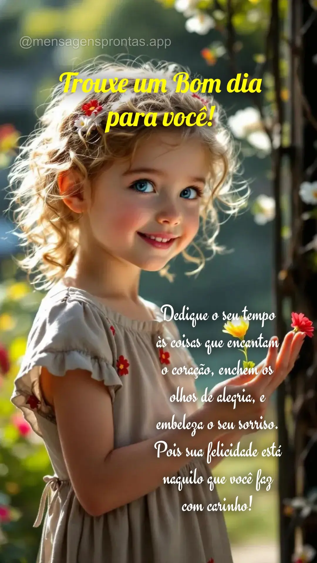 Dedique o seu tempo
às coisas que encantam o coração, enchem os olhos de alegria, e embeleza o seu sorriso. Pois sua felicidade está naquilo que voc...