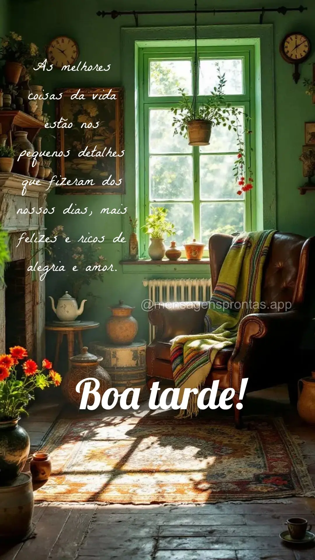 As melhores coisas da vida estão nos pequenos detalhes que fizeram dos nossos dias, mais felizes e ricos de alegria e amor. Boa tarde!