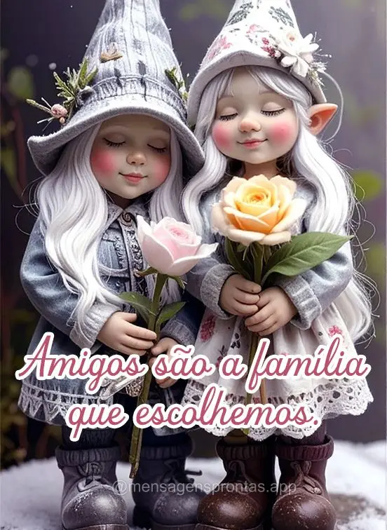 "Amigos são a família que escolhemos."