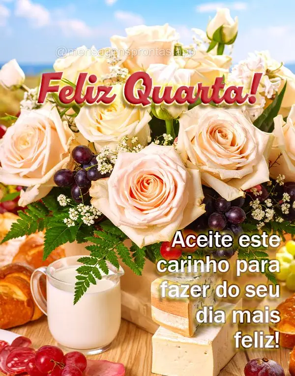 Aceite este carinho para fazer do seu dia mais feliz! Feliz Quarta!