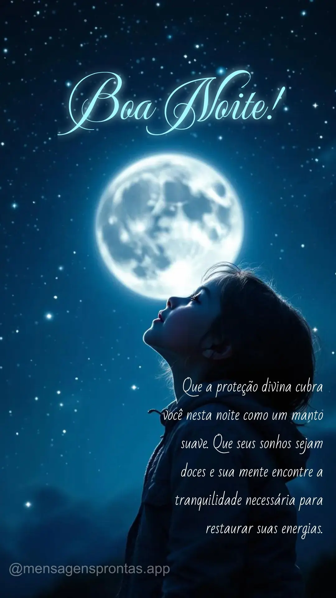 Que a proteção divina cubra você nesta noite como um manto suave. Que seus sonhos sejam doces e sua mente encontre a tranquilidade necessária para re...