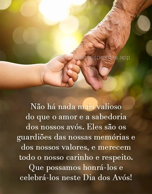 Não há nada mais valioso do que o amor e a sabedoria dos nossos avós. Eles são os guardiões das nossas memórias e dos nossos valores, e merecem tod...