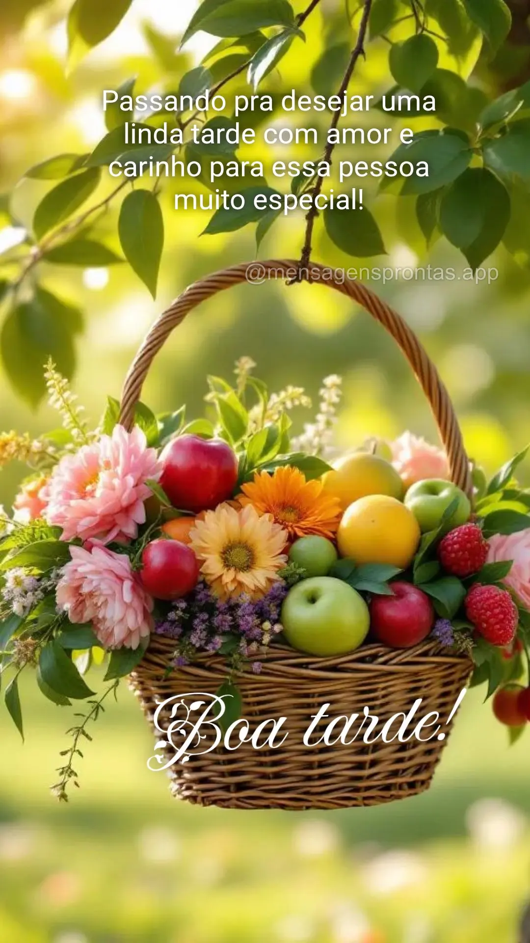Passando pra desejar uma linda tarde com amor e carinho para essa pessoa muito especial! Boa tarde!