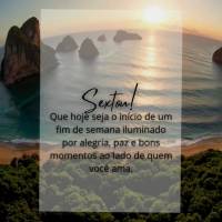 Sextou!
Que hoje seja o início de um fim de semana iluminado por alegria, paz e bons momentos ao lado de quem você ama.