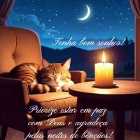 Priorize estar em paz com Deus e agradeça pelas noites de bênçãos! Boa noite! Tenha bom sonhos!