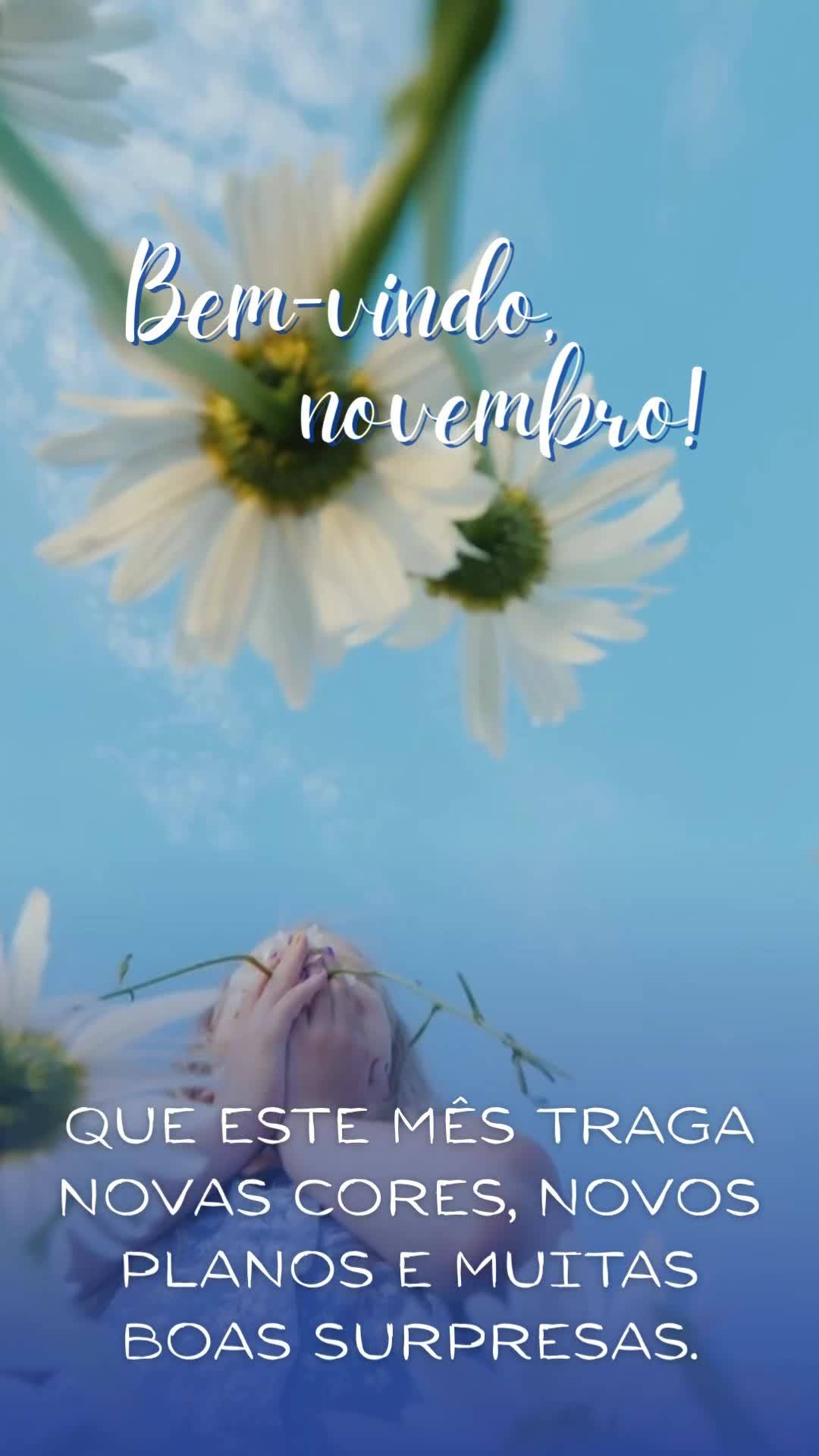 Que este mês traga novas cores, novos planos e muitas boas surpresas. Bem-vindo,        novembro!