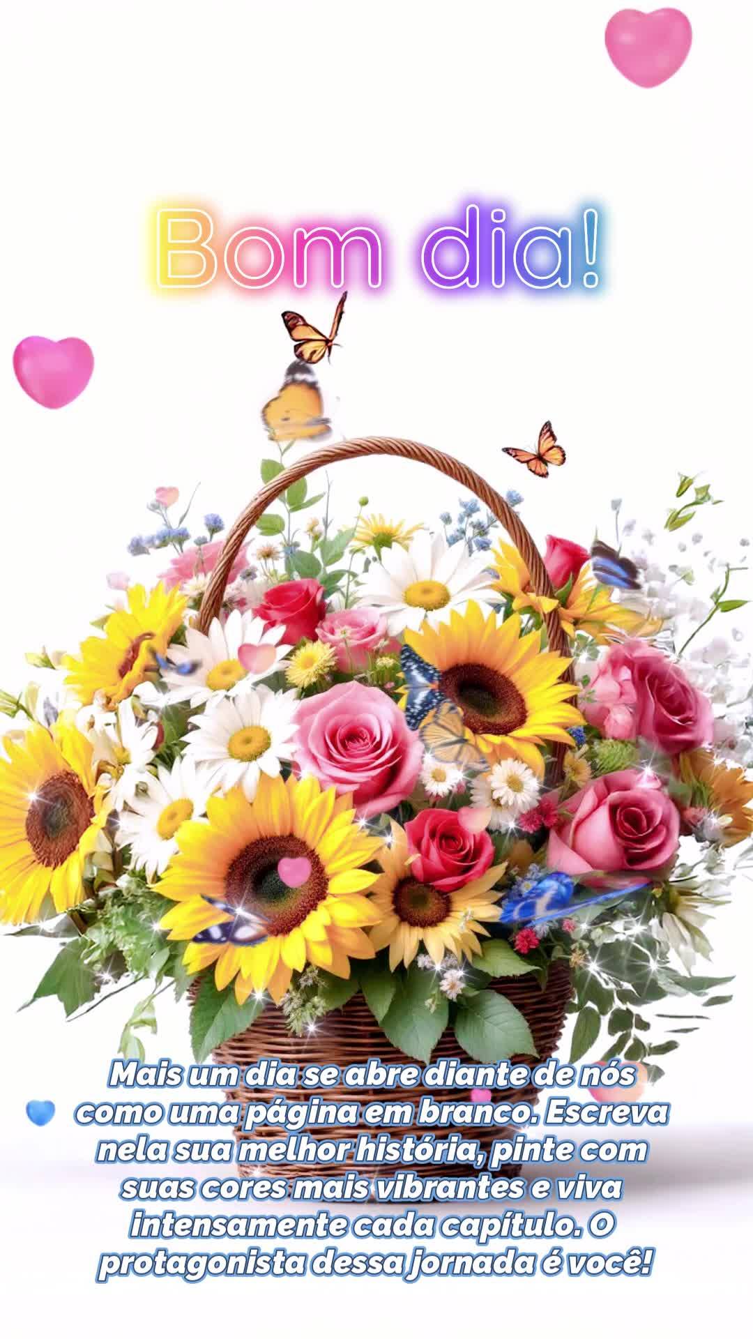 Mais um dia se abre diante de nós como uma página em branco. Escreva nela sua melhor história, ponte com suas cores mais vibrantes e viva intensamente...