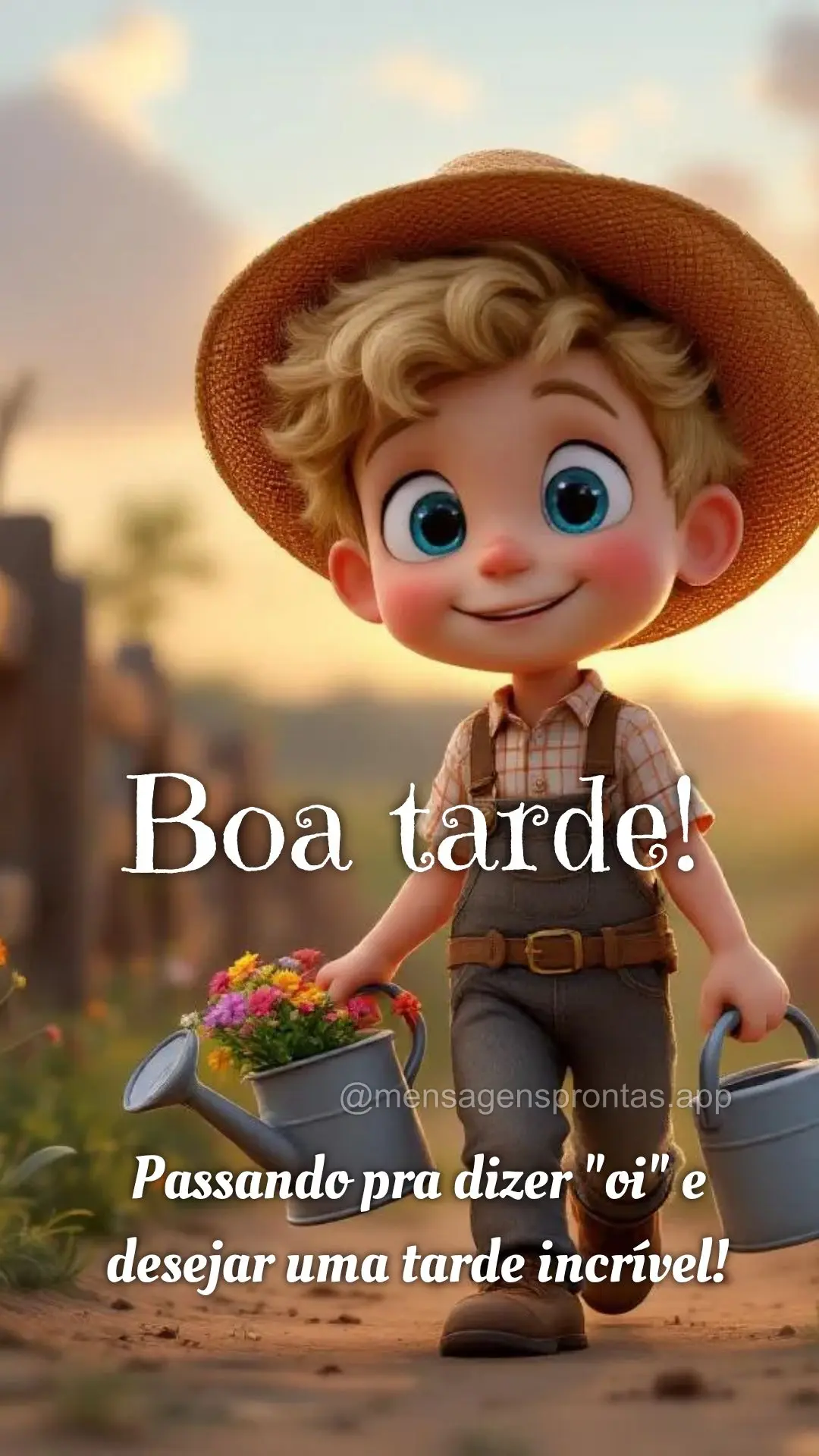 Passando pra dizer "oi" e desejar uma tarde incrível! Boa tarde!