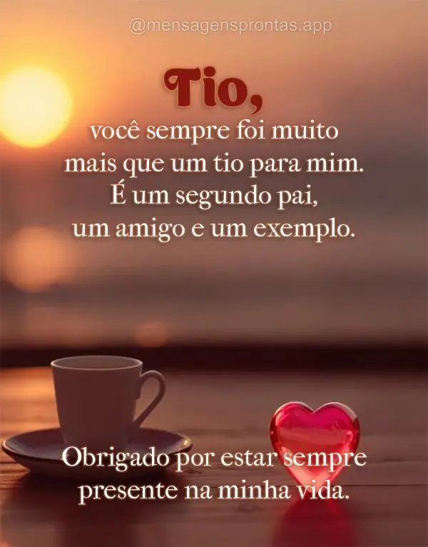 Tio, você sempre foi muito mais que um tio para mim. É um segundo pai, um amigo e um exemplo. Obrigado por estar sempre presente na minha vida.