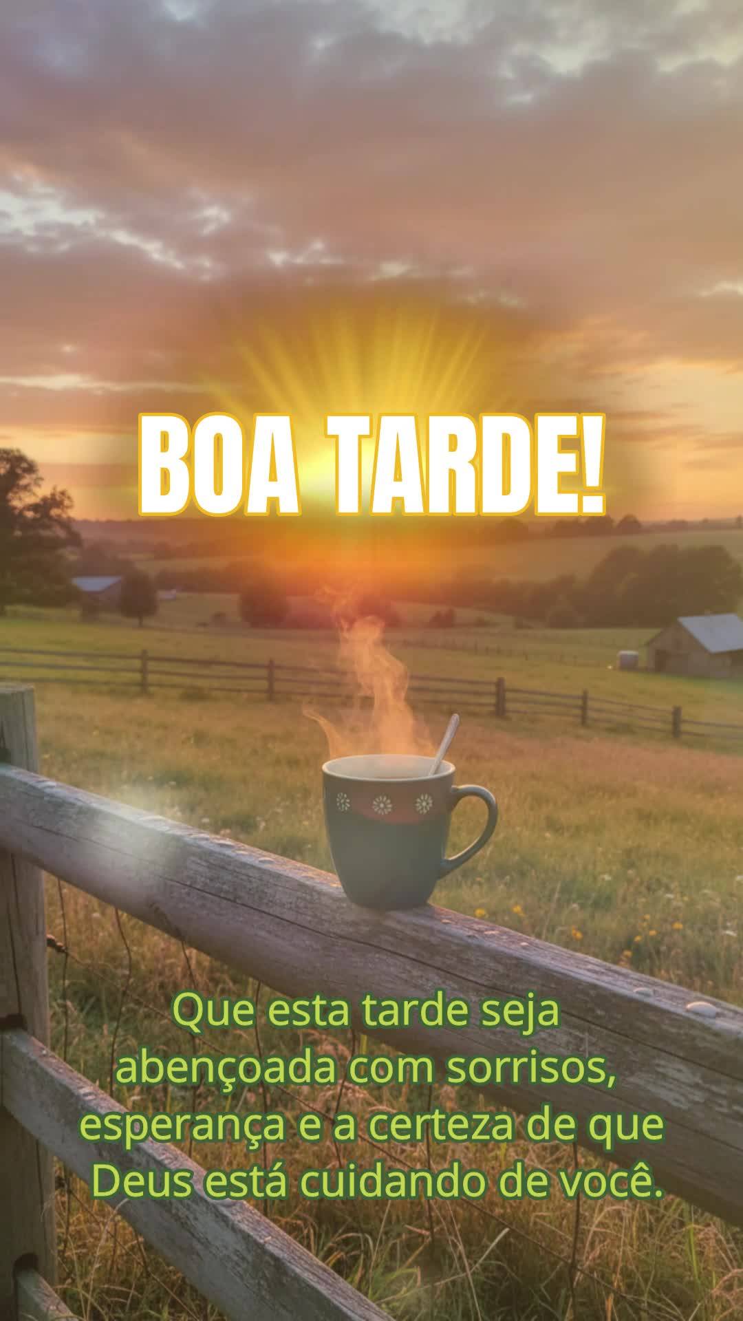 Que esta tarde seja abençoada com sorrisos, esperança e a certeza de que Deus está cuidando de você. Boa tarde!