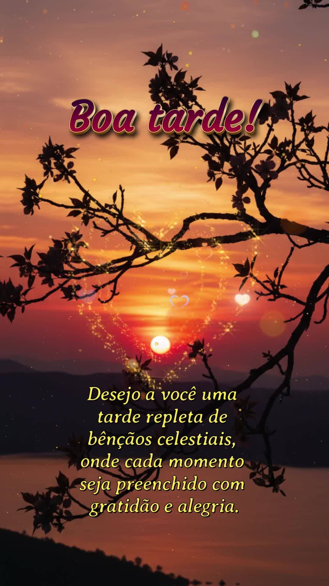 Desejo a você uma tarde repleta de bênçãos celestiais, onde cada momento seja preenchido com gratidão e alegria. Boa tarde!