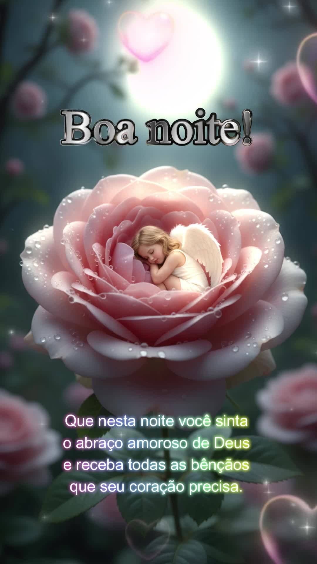 Que nesta noite você sinta o abraço amoroso de Deus e receba todas as bênçãos que seu coração precisa. Boa noite! Boa noite!