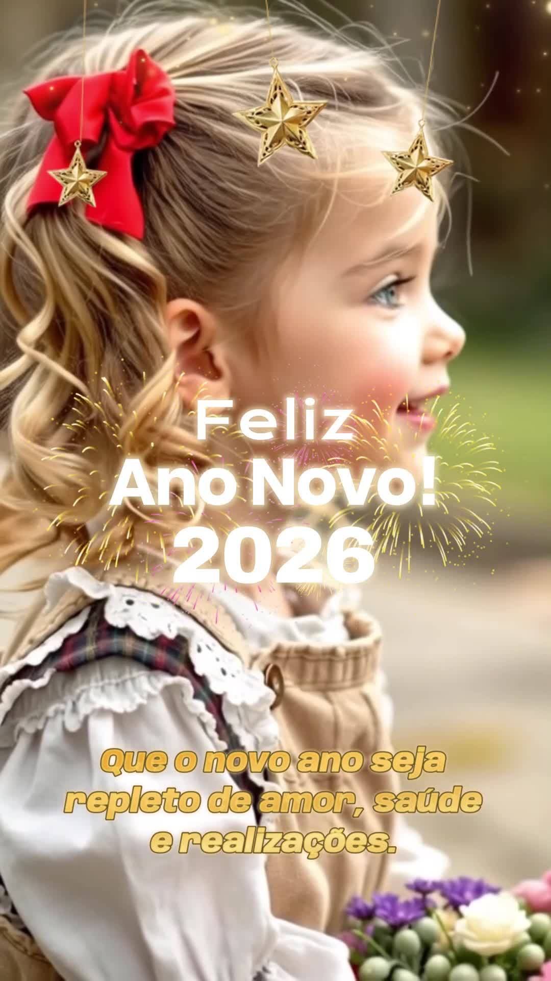 Que o novo ano seja repleto de amor, saúde e realizações. Feliz Ano Novo! 2026