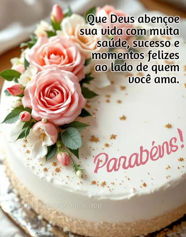 Que Deus abençoe sua vida com muita saúde, sucesso e momentos felizes ao lado de quem você ama. Parabéns!