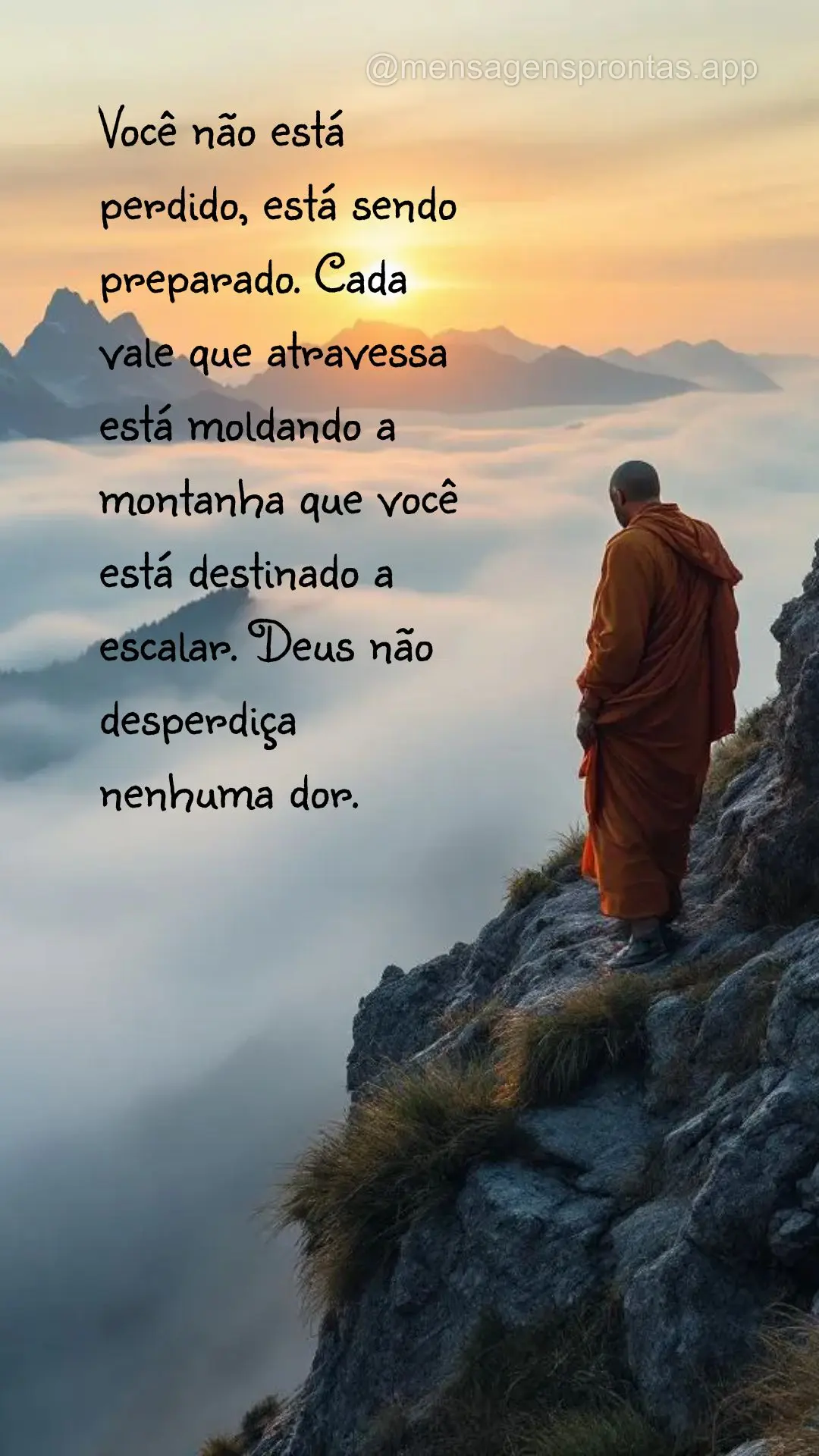 Você não está perdido, está sendo preparado. Cada vale que atravessa está moldando a montanha que você está destinado a escalar. Deus não desperd...