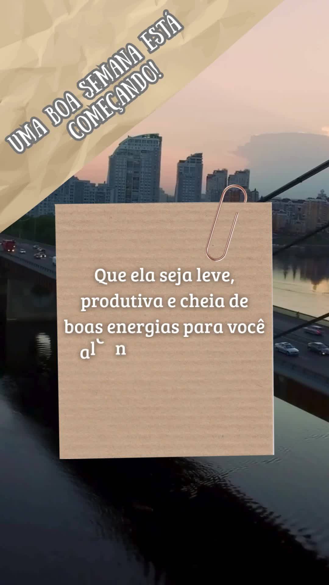 Uma boa semana está
 começando!
Que ela seja leve, produtiva e cheia de boas energias para você alcançar cada meta. Foco e fé no seu caminho!