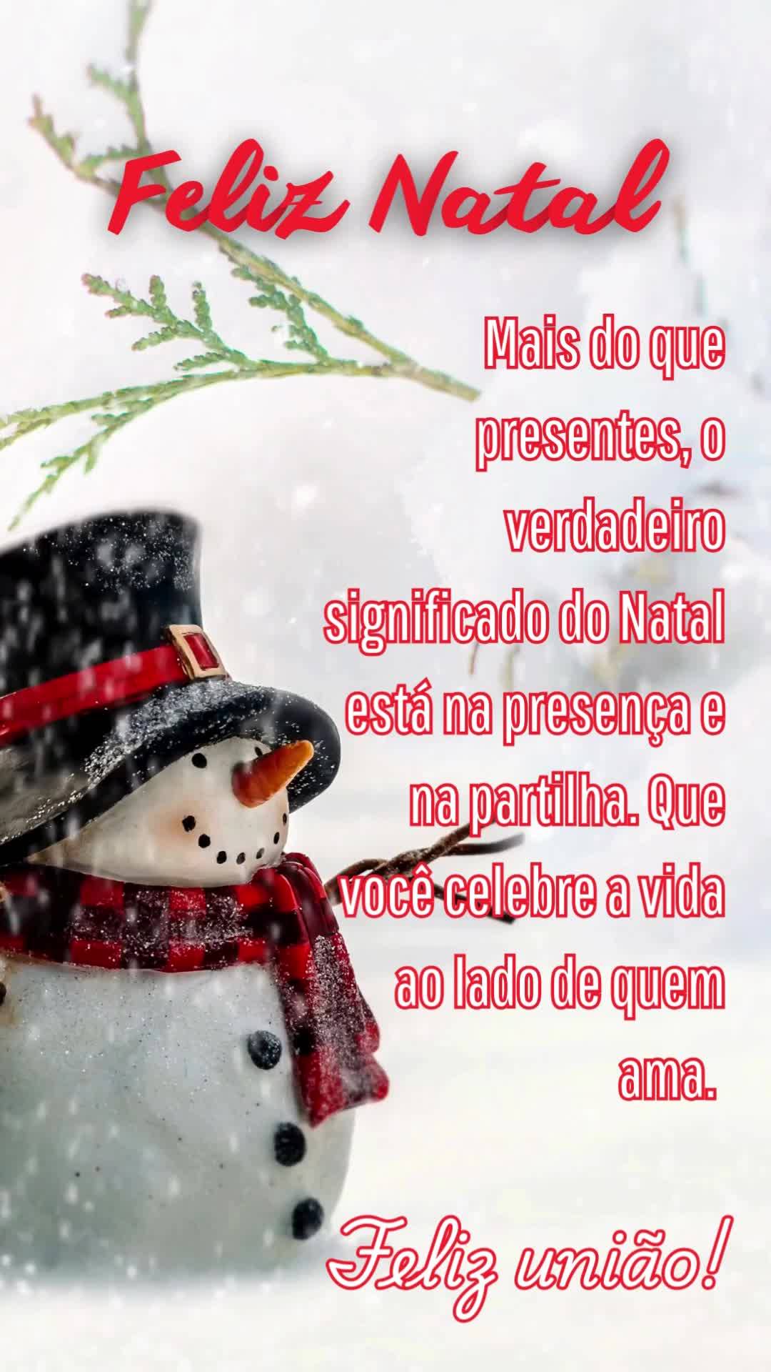 Feliz Natal
Mais do que presentes, o verdadeiro significado do Natal está na presença e na partilha. Que você celebre a vida ao lado de quem ama. 
...