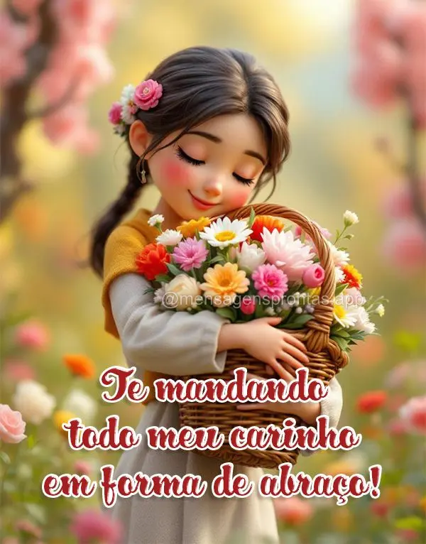 Te mandando todo meu carinho em forma de abraço!