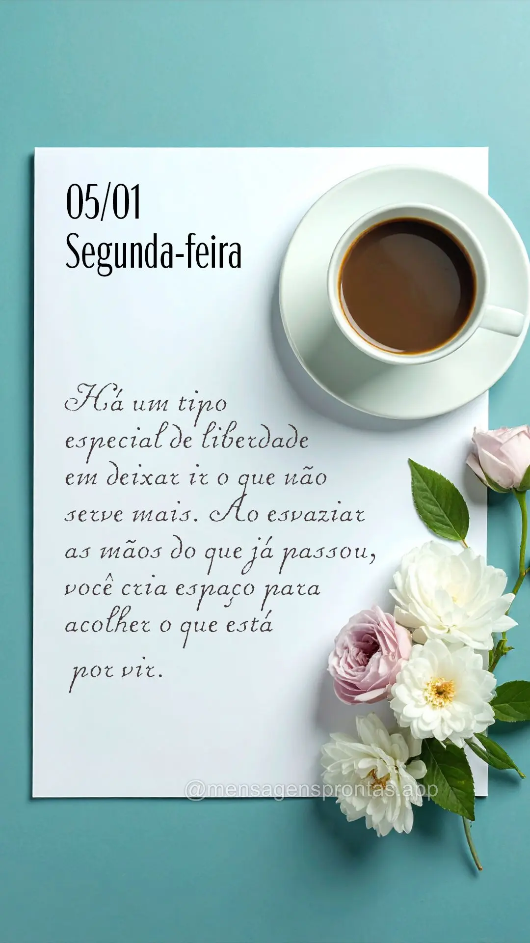 Há um tipo especial de liberdade em deixar ir o que não serve mais. Ao esvaziar as mãos do que já passou, você cria espaço para acolher o que está...
