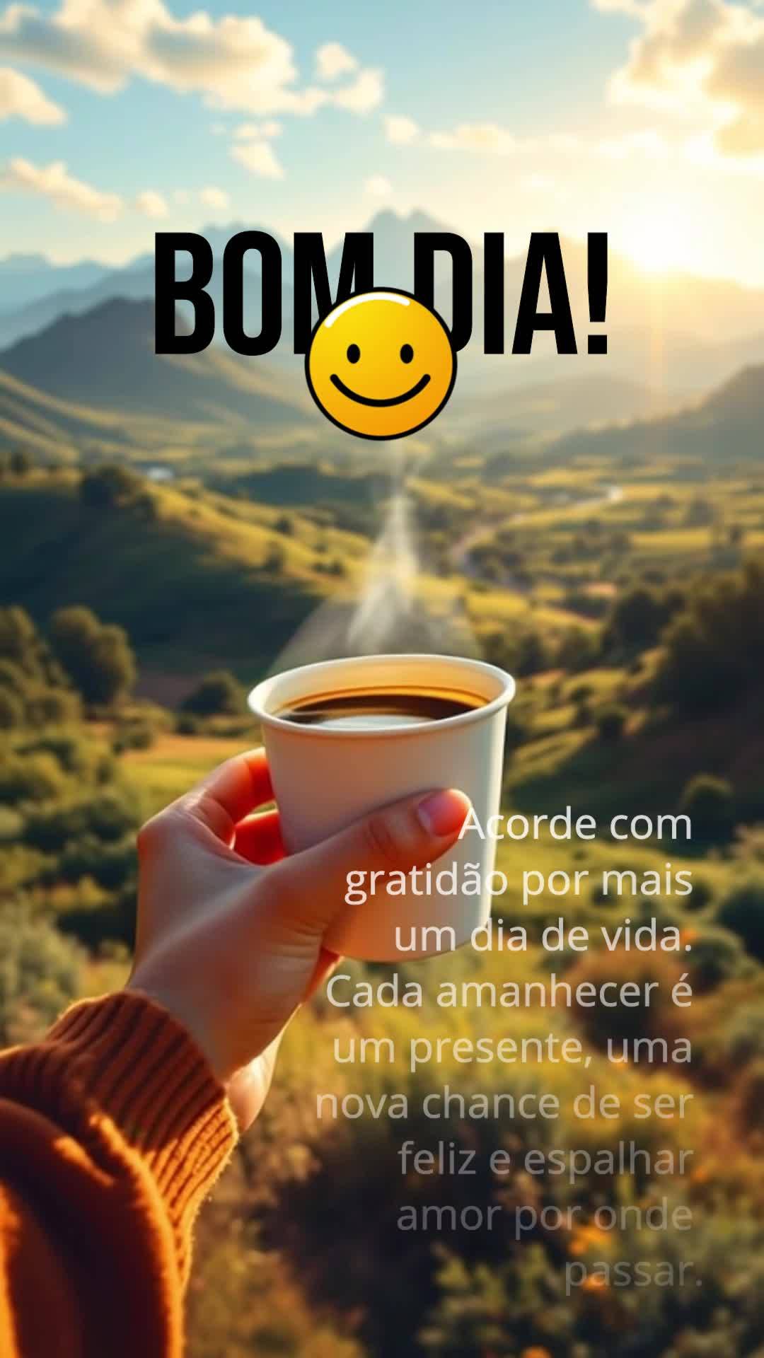 Acorde com gratidão por mais um dia de vida. Cada amanhecer é um presente, uma nova chance de ser feliz e espalhar amor por onde passar. Bom dia!