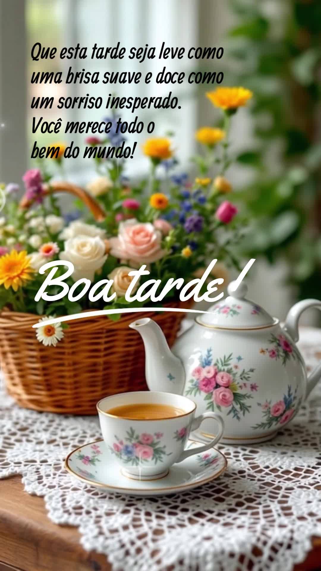 Que esta tarde seja leve como uma brisa suave e doce como um sorriso inesperado. Você merece todo o bem do mundo! Boa tarde!