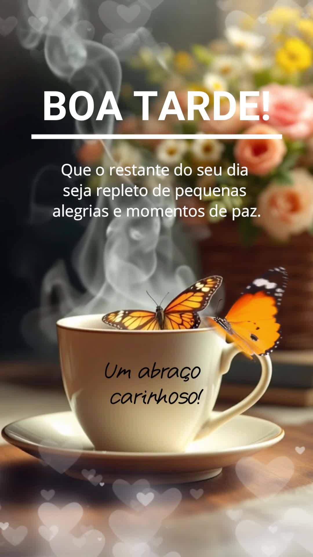 Que o restante do seu dia seja repleto de pequenas alegrias e momentos de paz. Um abraço carinhoso! Boa tarde!