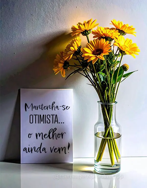 Mantenha-se otimista...o melhor ainda vem!