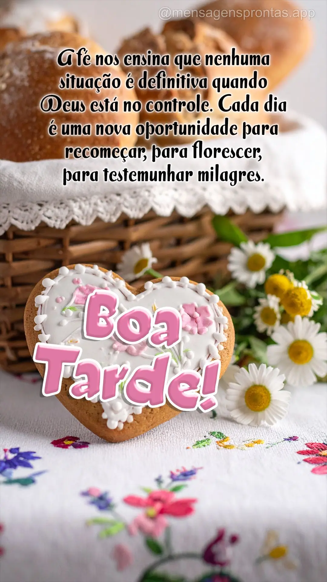 A fé nos ensina que nenhuma situação é definitiva quando Deus está no controle. Cada dia é uma nova oportunidade para recomeçar, para florescer, p...