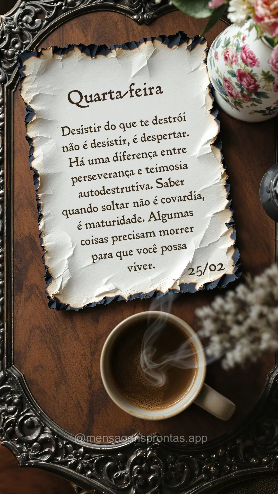 Desistir do que te destrói não é desistir, é despertar. Há uma diferença entre perseverança e teimosia autodestrutiva. Saber quando soltar não é...