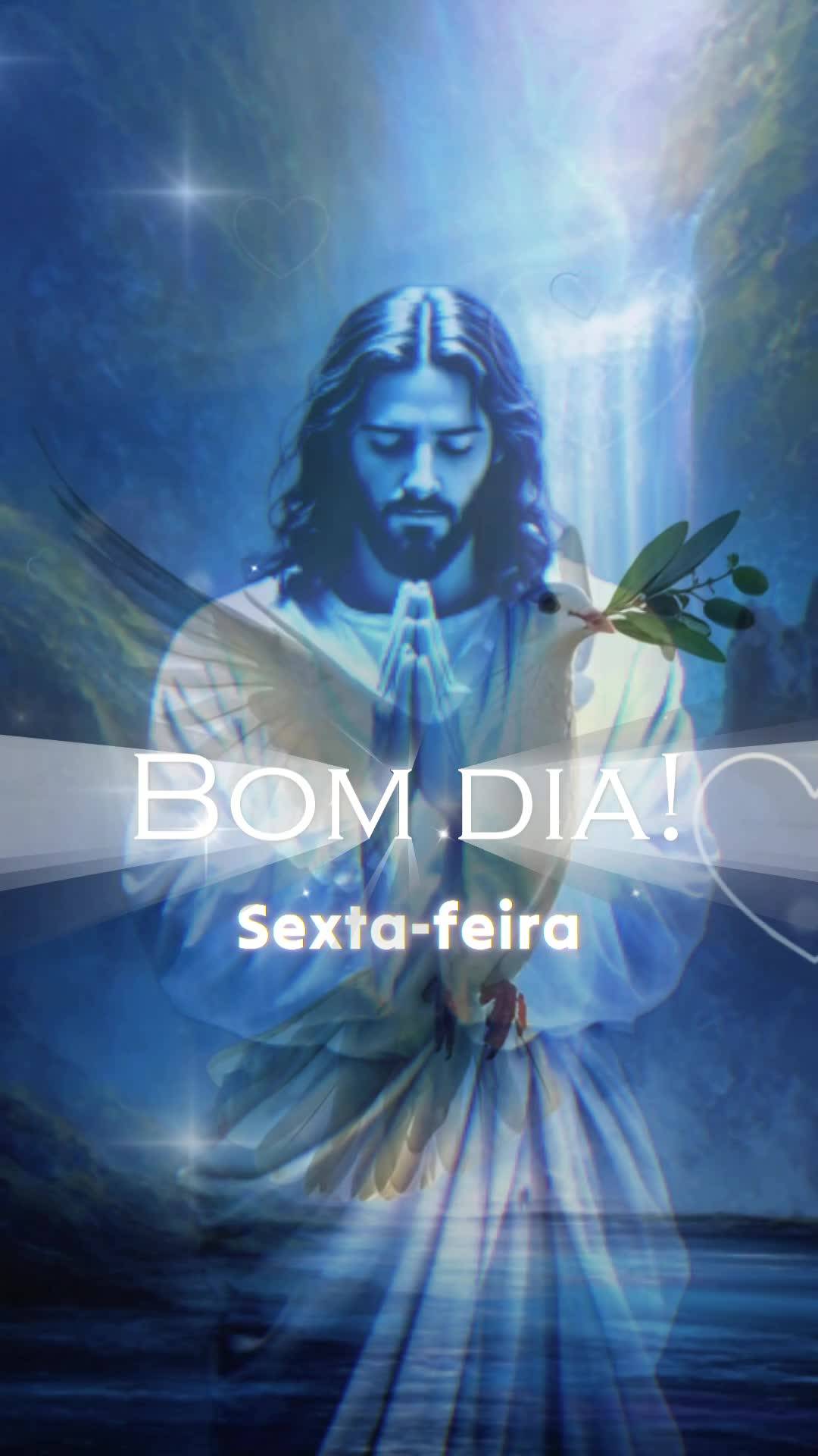 Bom dia! Nesta sexta-feira especial, que você sinta o abraço divino ao despertar. As bênçãos de Deus não precisam ser conquistadas, apenas recebida...