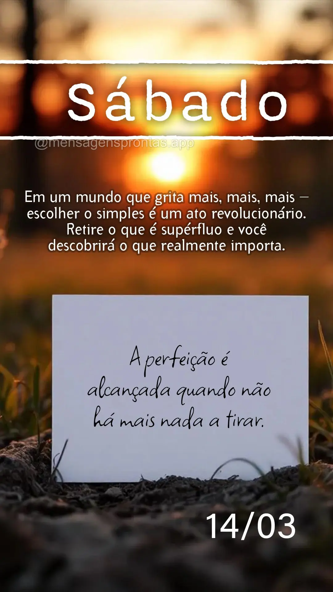 Em um mundo que grita mais, mais, mais — escolher o simples é um ato revolucionário. Retire o que é supérfluo e você descobrirá o que realmente i...