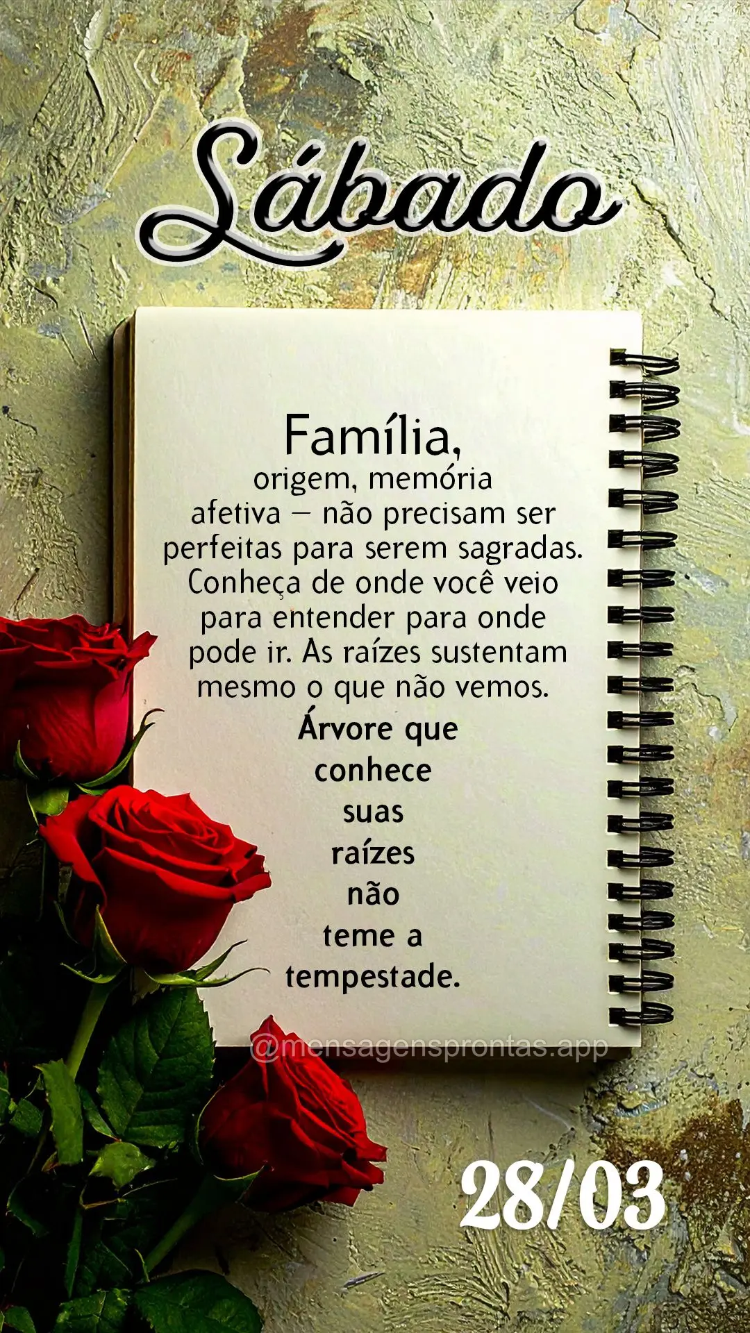 Família, origem, memória afetiva — não precisam ser perfeitas para serem sagradas. Conheça de onde você veio para entender para onde pode ir. As r...