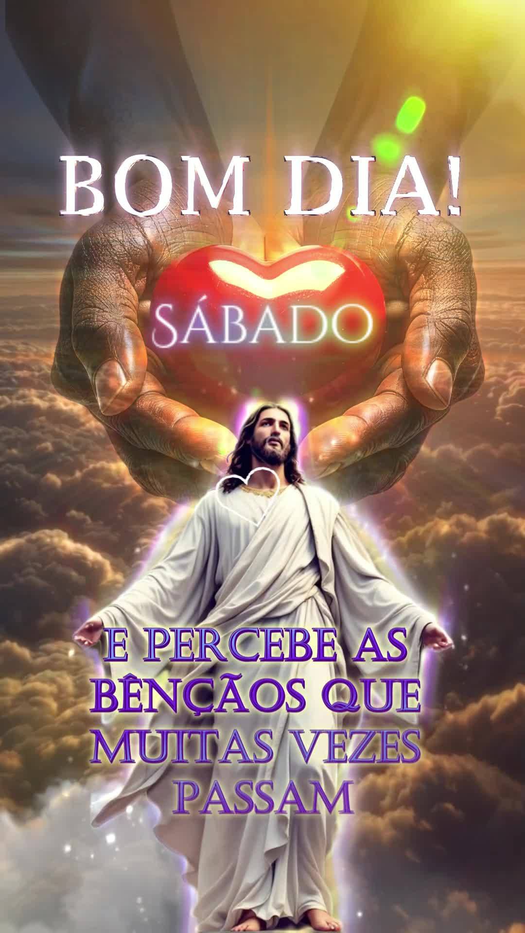Bom dia! Que este sábado seja um presente especial nas suas mãos. Deus separou este dia para que você pudesse respirar fundo, descansar a alma e renov...