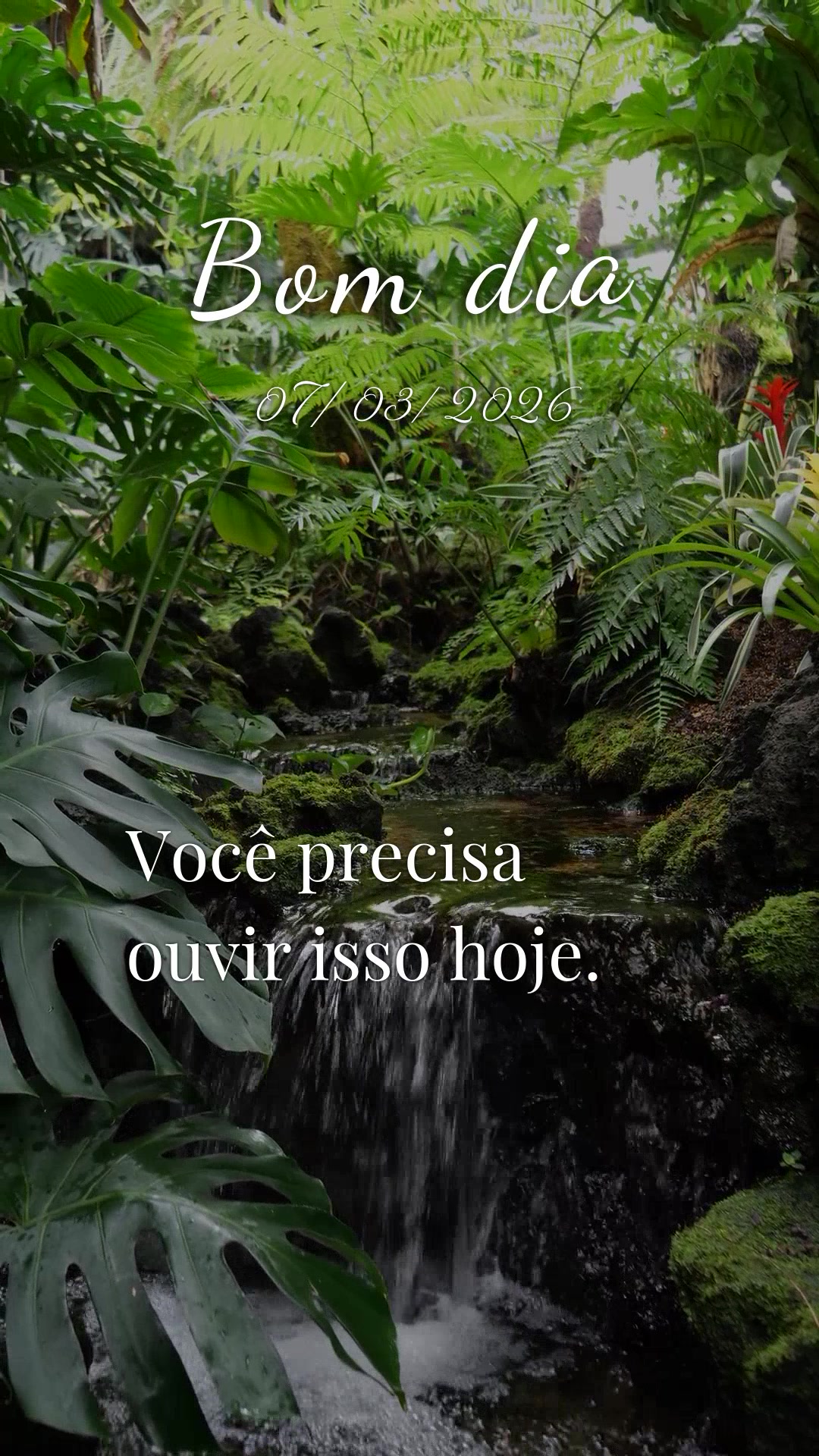 Você precisa ouvir isso hoje... Hoje é sábado, 7 de março de 2026, e meu coração transborda de gratidão. Senhor, obrigado pelo Seu amor incondicio...