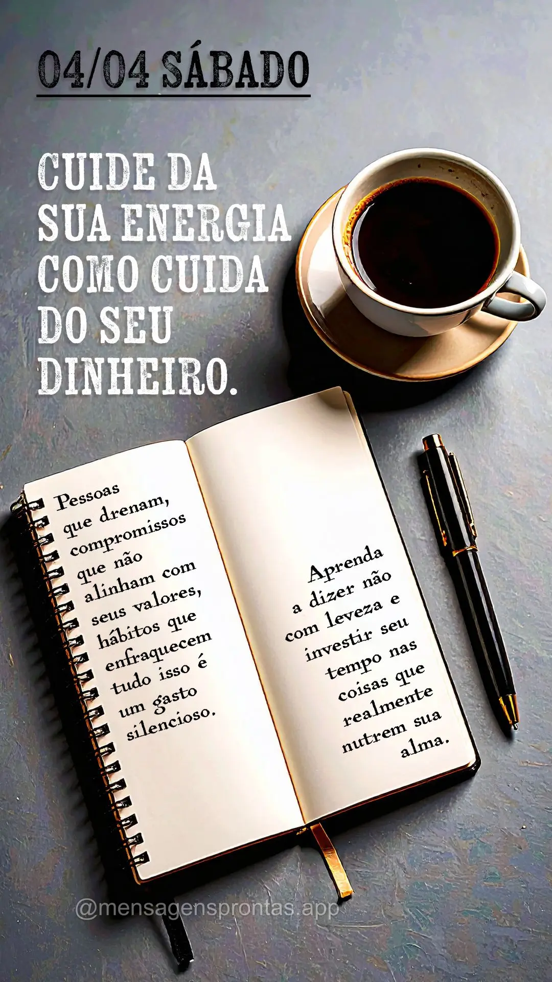 Cuide da sua energia como cuida do seu dinheiro. Pessoas que drenam, compromissos que não alinham com seus valores, hábitos que enfraquecem — tudo is...