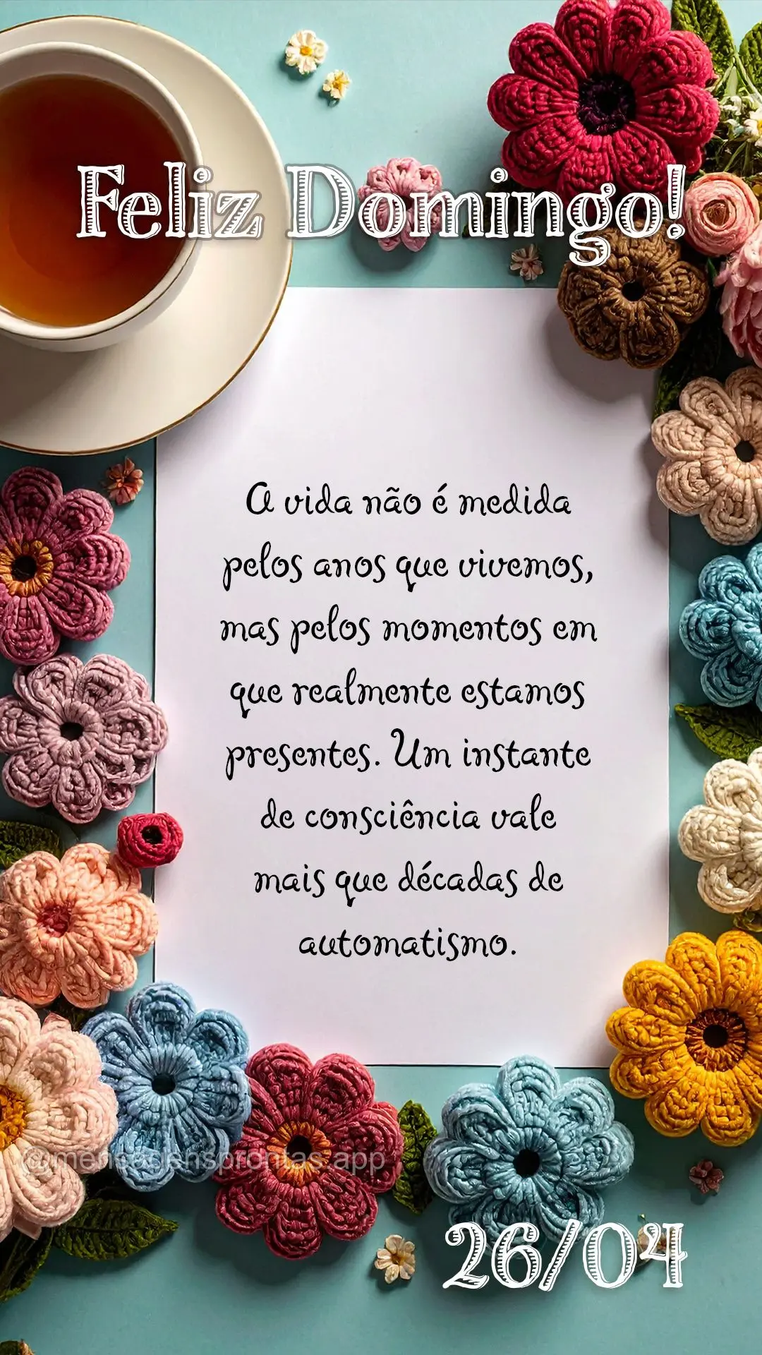 A vida não é medida pelos anos que vivemos, mas pelos momentos em que realmente estamos presentes. Um instante de consciência vale mais que décadas d...