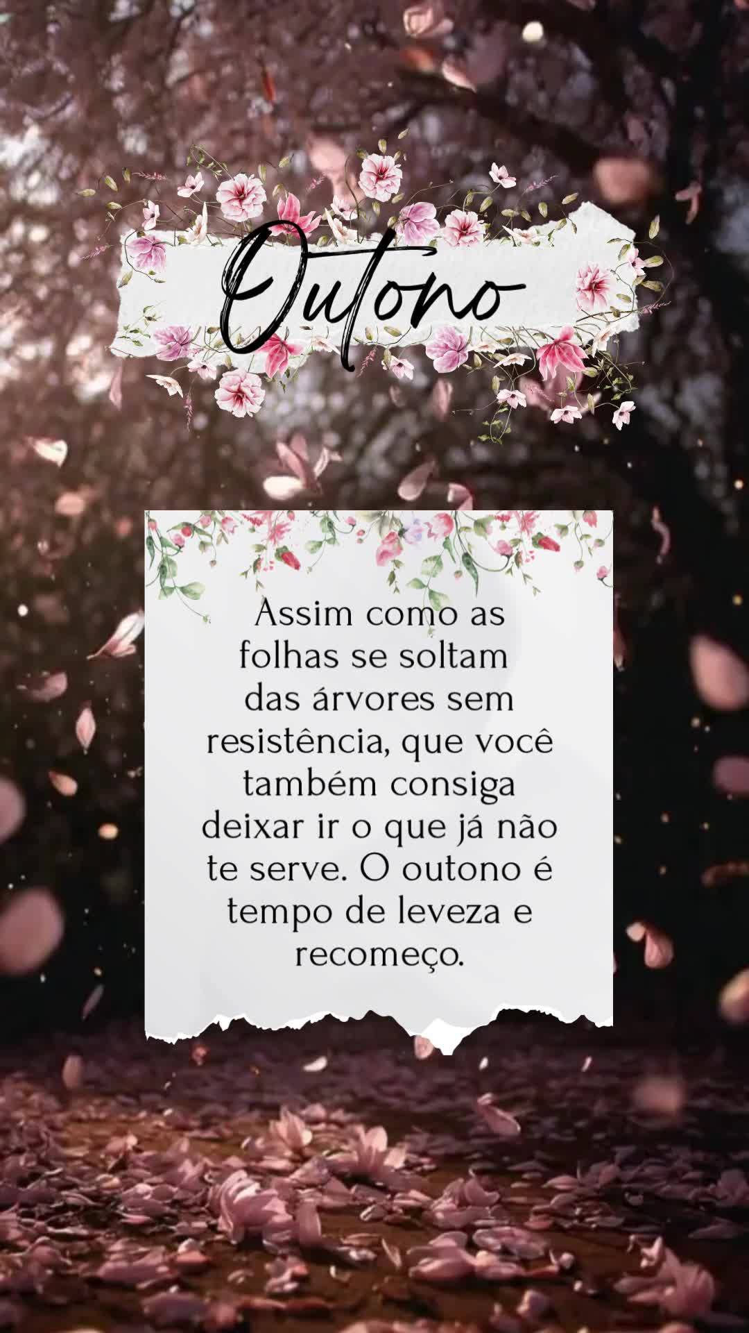  Assim como as folhas se soltam das árvores sem resistência, que você também consiga deixar ir o que já não te serve. O outono é tempo de leveza e...