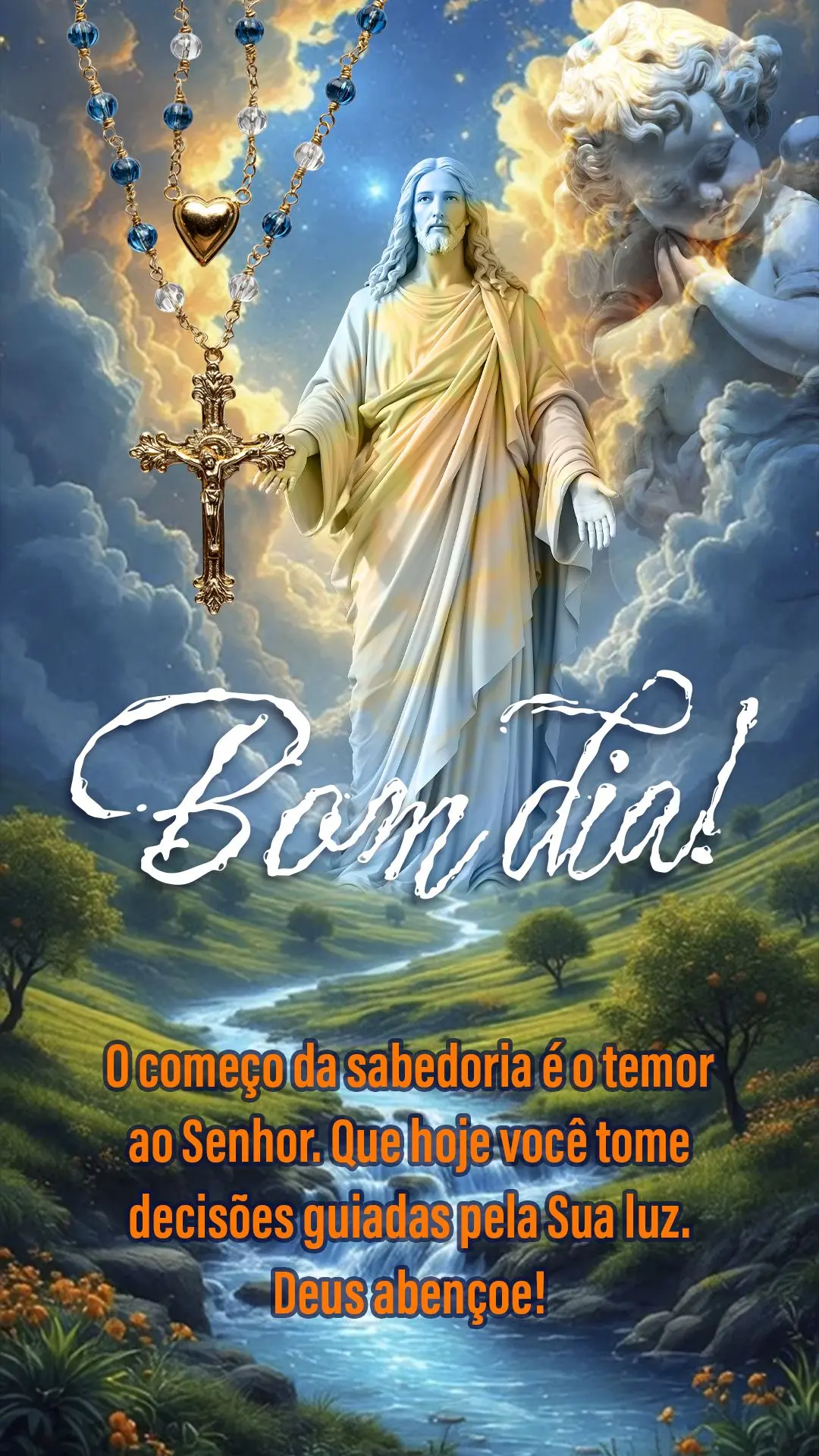 🌅 Bom dia! "O começo da sabedoria é o temor ao Senhor." Que hoje você tome decisões guiadas pela Sua luz. Deus abençoe! 🙏✨