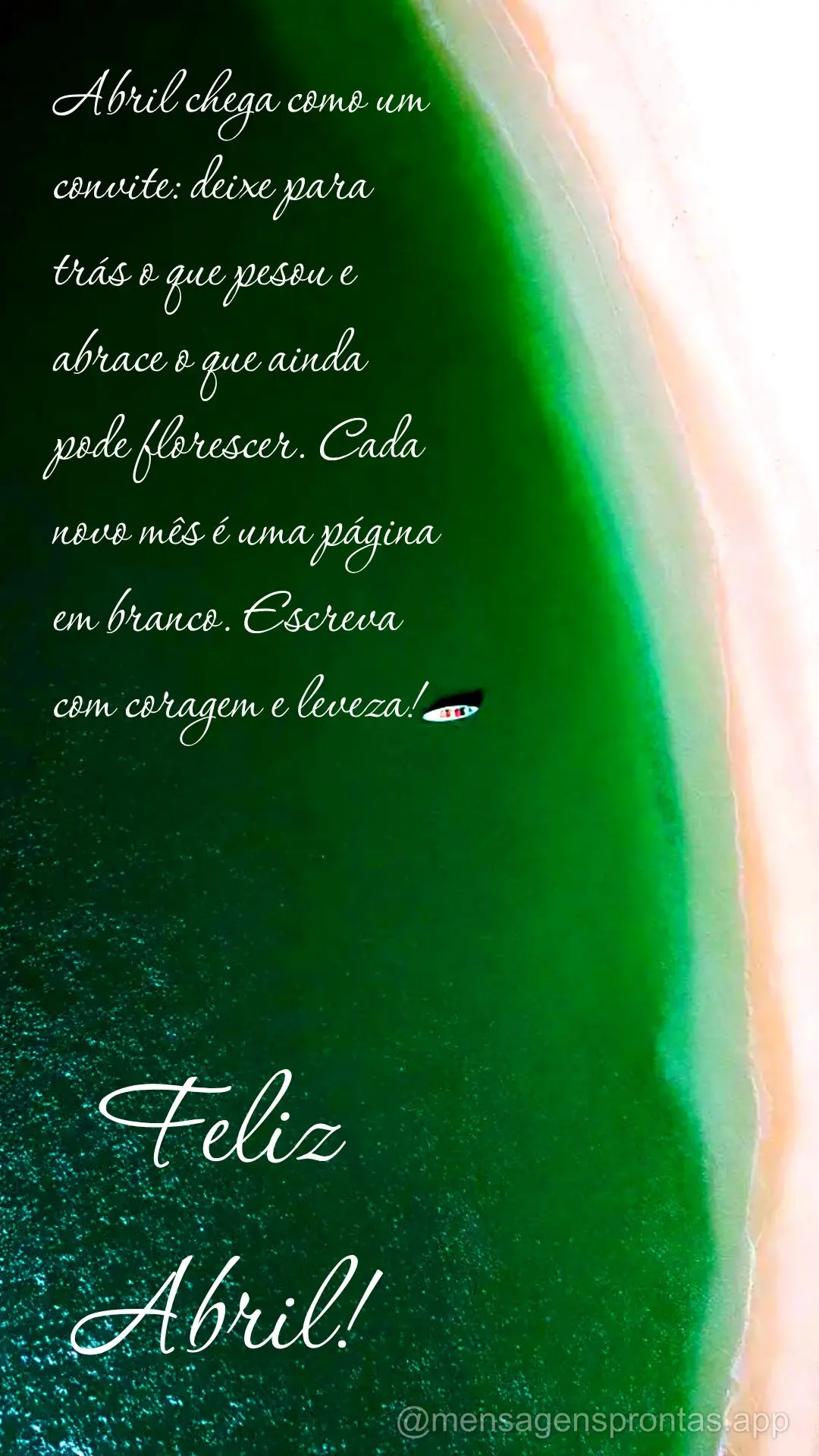 Abril chega como um convite: deixe para trás o que pesou e abrace o que ainda pode florescer. Cada novo mês é uma página em branco. Escreva com corag...