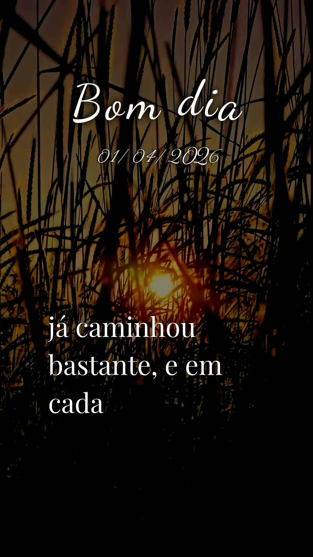 Deus, hoje é quarta-feira, meu pai, dia primeiro de abril de dois mil e vinte e seis. Bom dia. Antes mesmo que este dia avance, eu paro tudo para te agr...