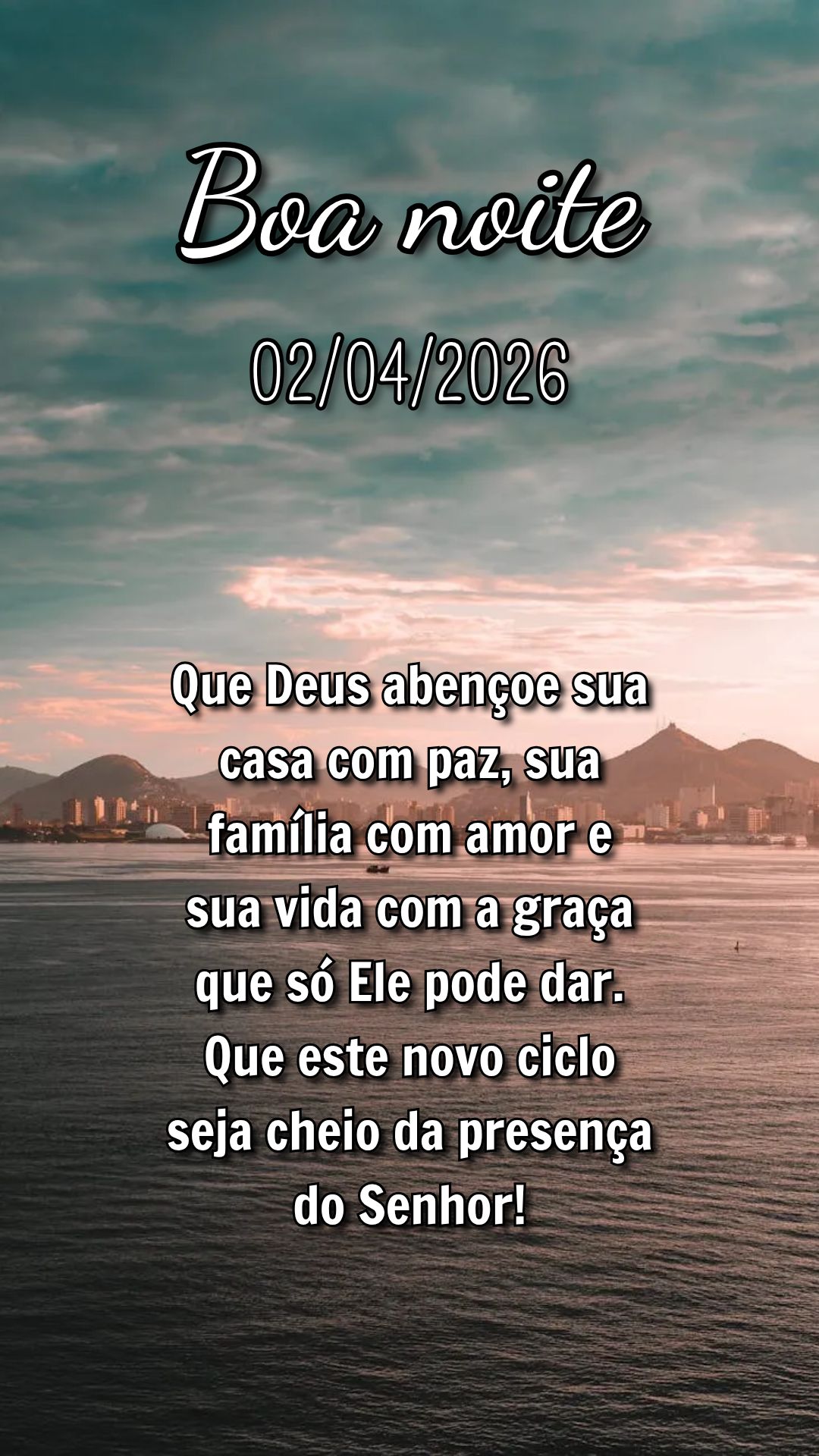 Que Deus abençoe sua casa com paz, sua família com amor e sua vida com a graça que só Ele pode dar. Que este novo ciclo seja cheio da presença do Se...