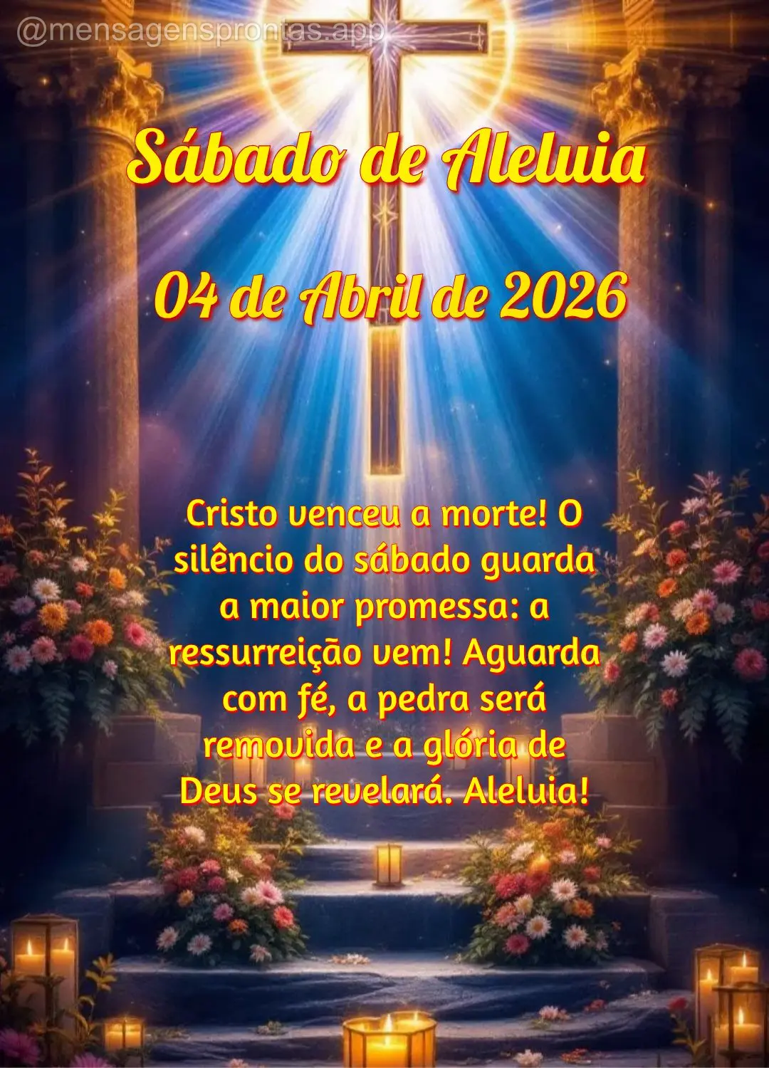 Cristo venceu a morte! O silêncio do sábado guarda a maior promessa: a ressurreição vem! Aguarda com fé, a pedra será removida e a glória de Deus ...