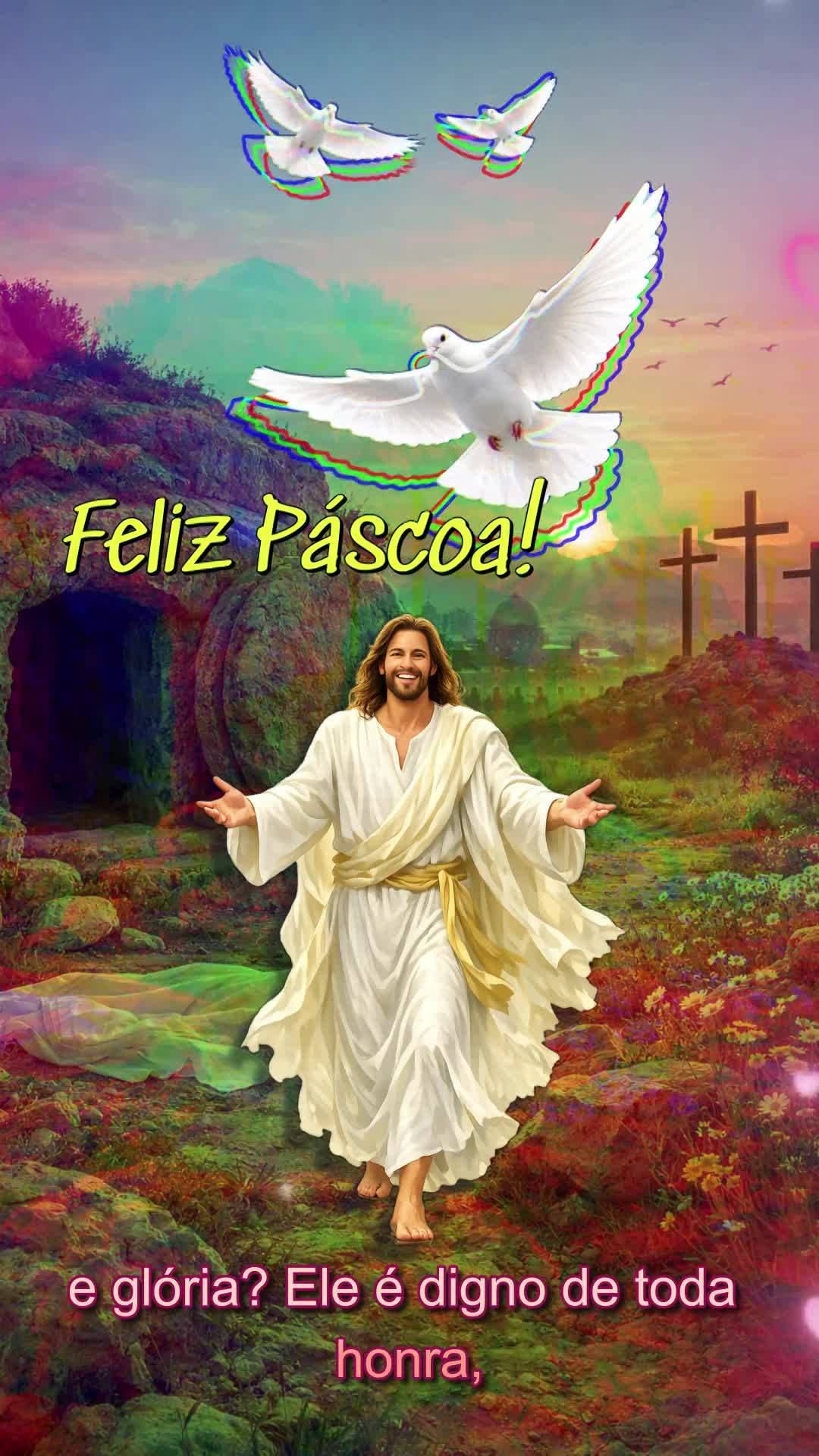 Aleluia! Hoje é Páscoa e o céu e a terra se unem para proclamar: Cristo ressuscitou! Que nome poderoso, que vitória gloriosa! A morte foi vencida, o ...